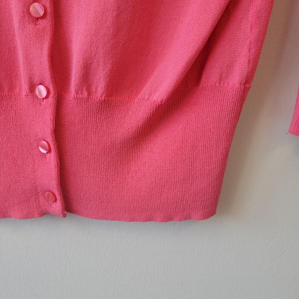 Ann Taylor Pink Knit Cardigan Classic Preppy Size S - Picture 8 of 8